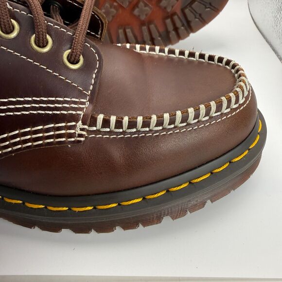 Dr. Martens Lowell Leather Moc Toe Shoes Butterscotch Brown Size USM 8 / USL 9 main image 11